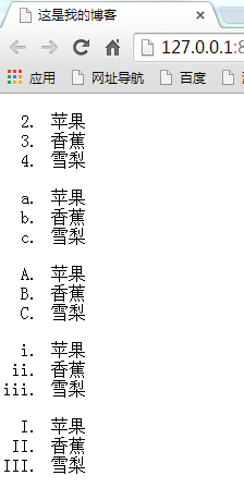 列表示意图