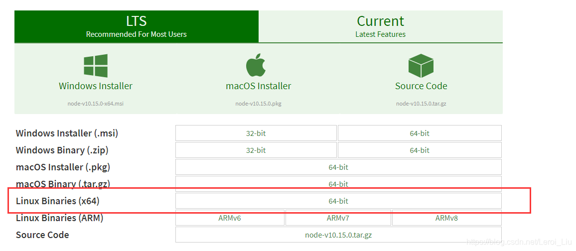 进入官网下载https://nodejs.org/en/示意图